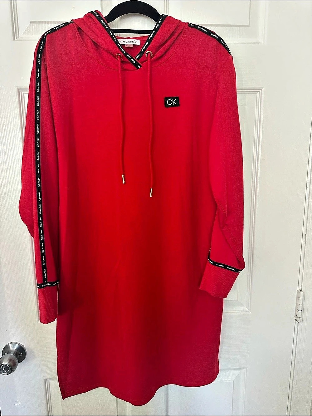 Calvin Klein Red Hoodie Size Medium Like New